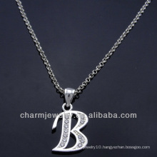 Alphabet charms wholesale with CZ stones PCC-004